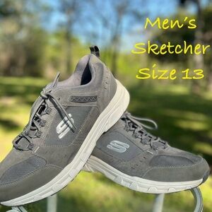 Men’s Sketchers Relaxed Fit Oak Canyon Gray Athletic Shoes